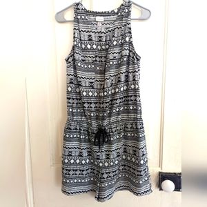 Women's Large Merona Black and White Romper